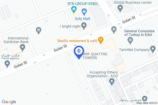 الخريطة شقة مفروشة عصرية في أربيل