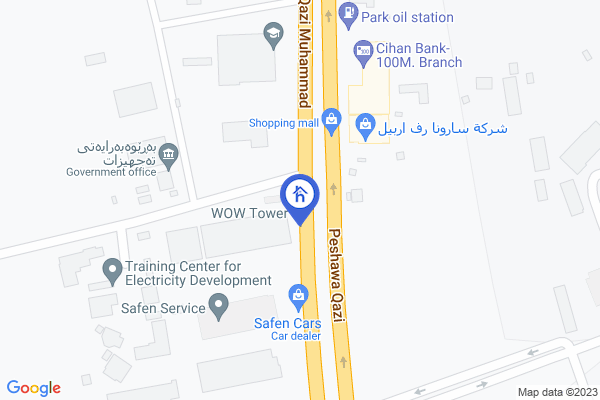 Map Modern 2 Bedroom Apartment in Erbil