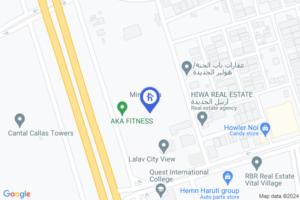 Map Cozy One-Bedroom Apartment in Erbil