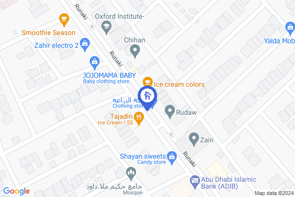 Map Cozy family home in Erbil