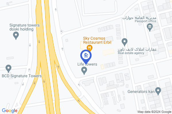 Map Modern rental apartment in prime location