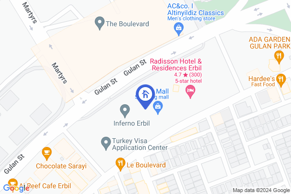 Map Modern Office with Central Location