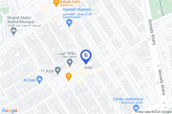 Map Spacious House in Erbil