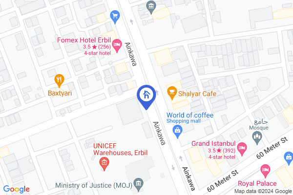 Map One-bedroom apartment in Bakhtyary twin tower