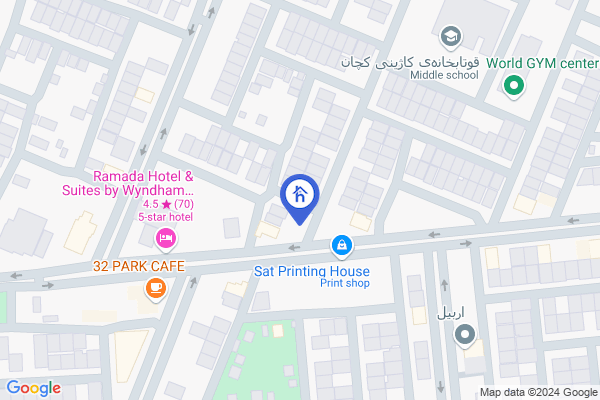 Map Twin House Opposite Garden