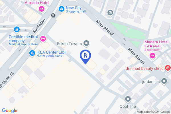 الخريطة شقة مؤثثة للإيجار