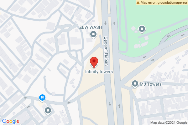 Map Modern 3-Bedroom Apartment in Infinity Towers