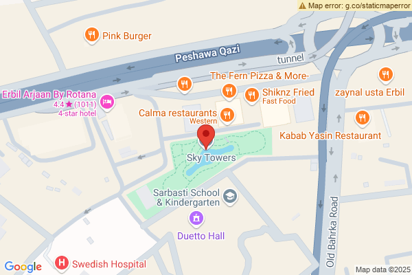 Map Modern 1 Bedroom Apartment in Sky Towers
