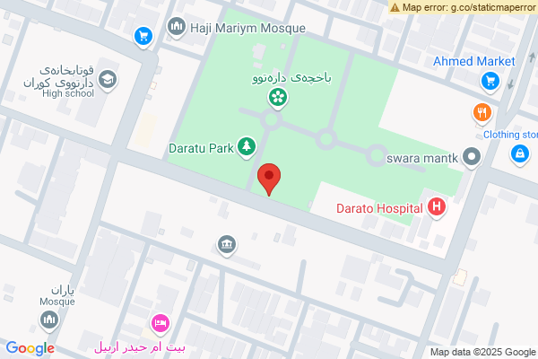 الخريطة قطعة ارض سكنية واسعة في اربيل