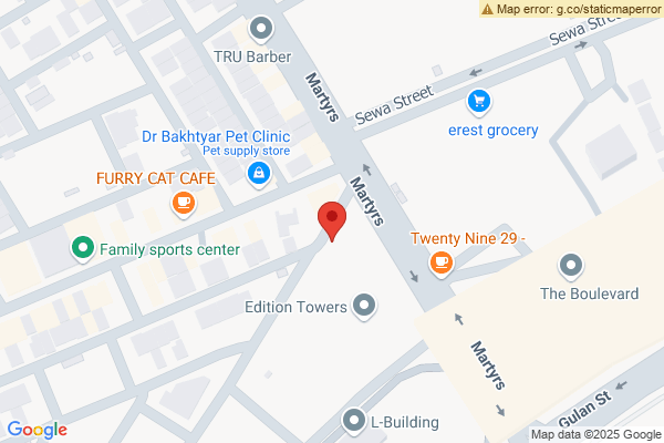Map Modern One-Bedroom Apartment in Queen Tower