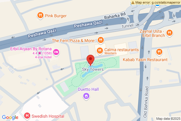 Map Modern 2 Bedroom Apartment in Sky Towers