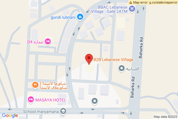الخريطة شقة بغرفتي نوم في القرية اللبنانية