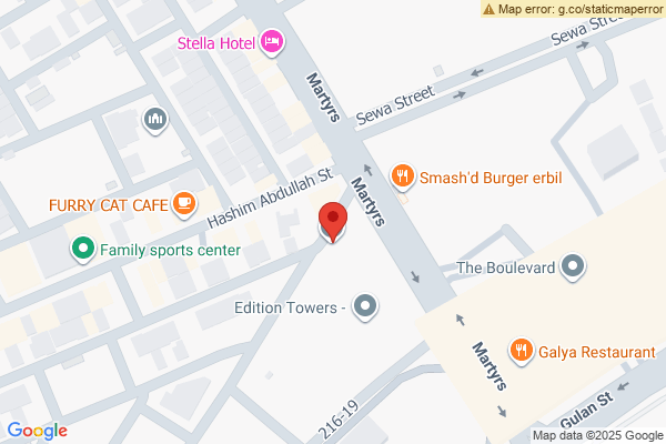 Map 1 Bedroom apartment in Erbil