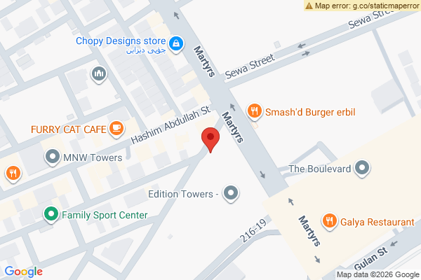 Map Queen Tower Apartment in Erbil