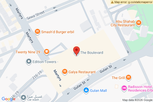 Map Modern Apartment in Erbil, Boulevard