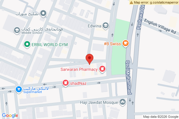 Map Spacious House in Erbil with 4 Bedrooms