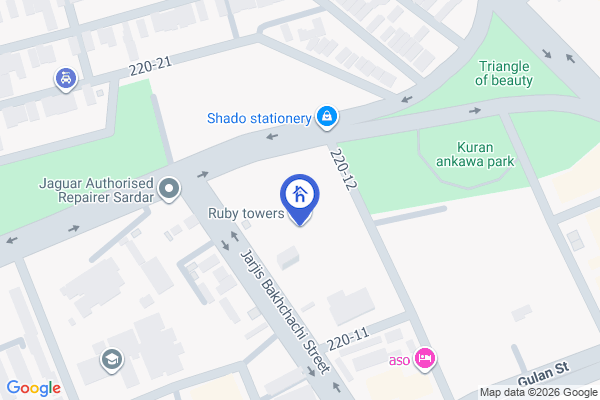 Map One bedroom apartment in Ruby Towers