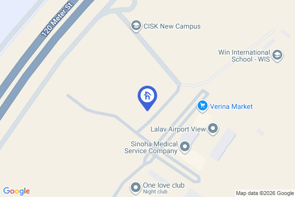 Map Modern apartment with airport view