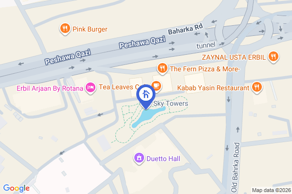 Map Cozy Furnished Apartment in Erbil