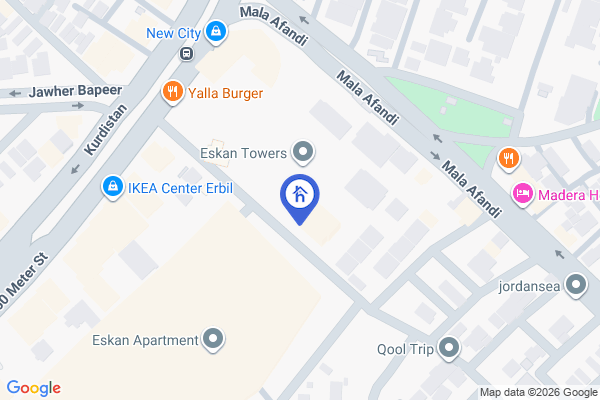 Map Cozy 1-Bedroom Apartment in Erbil