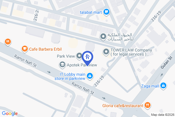Map Modern 5-Bedroom Apartment in Erbil