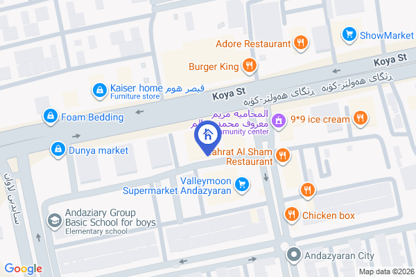 الخريطة شقة عصرية بـ 3 غرف نوم