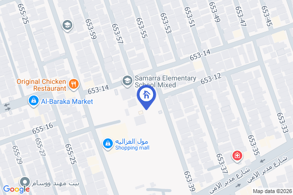 Map Spacious house in Al Ghazalya