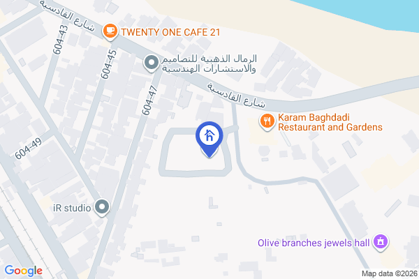 Map Modern 2 BR Apartment in Baghdad