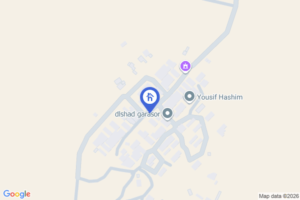 نەخشە زەوی نيشتەجێ بوون بەرامبەر باخچە