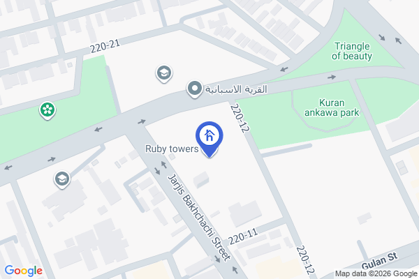 Map Modern 1-BR Apartment in Erbil