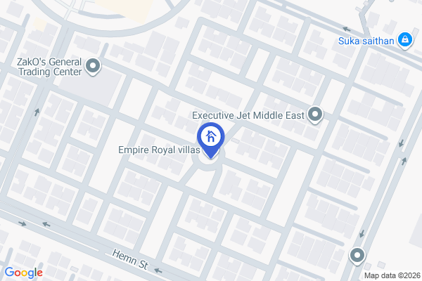 Map Spacious Villa in Empire Royal with 5 Bedrooms
