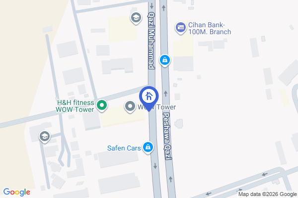 Map Modern 3-Bedroom Apartment in Erbil