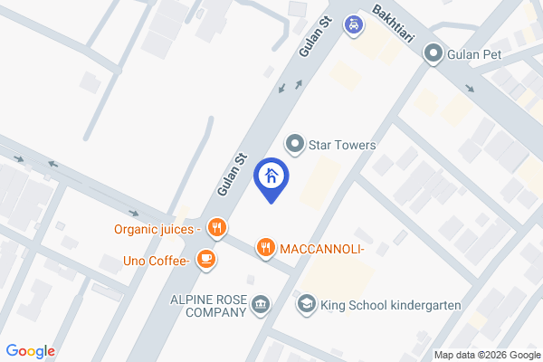 Map Stylish Studio Apartment in Star Towers