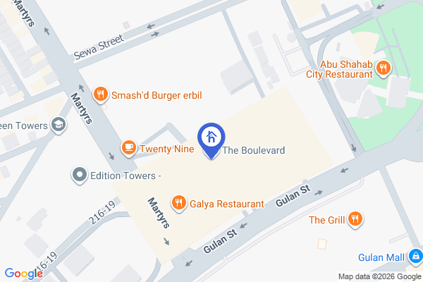 Map Cozy Apartment in Erbil Boulevard