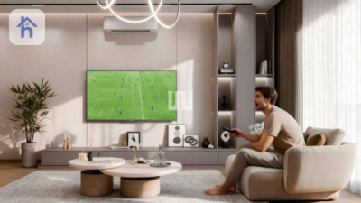 Modern Apartment with Sleek Design Resim 5