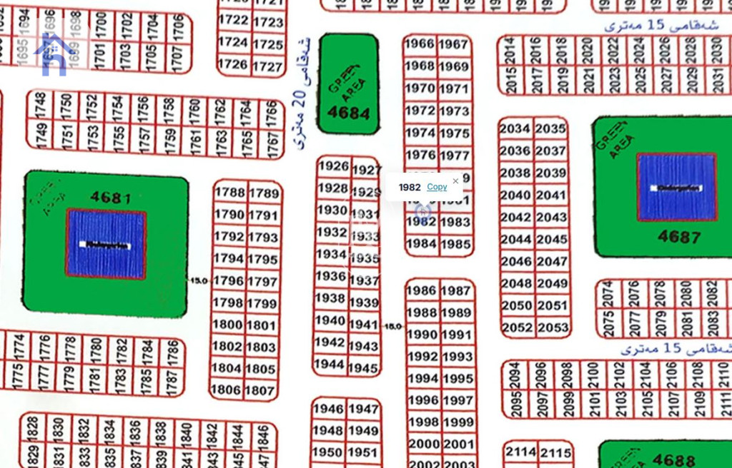 زەوییەکی نیشتەجێبوون بە ڕووبەری 300 مەتر بۆ فرۆشتن
