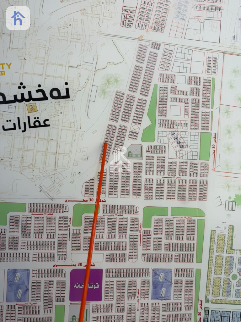 زەوی نيشتەجێ بوون (250م²)