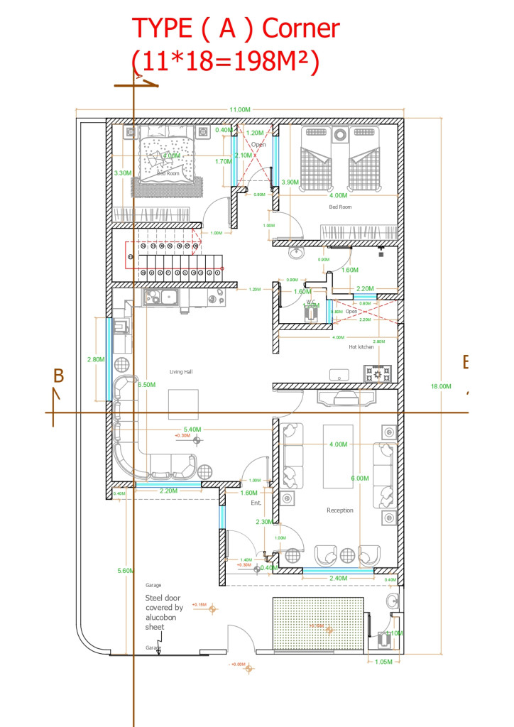 Type A, Corner Kat Planı