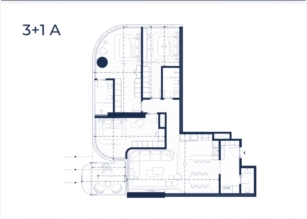 في الطابق 33 Floor Plan