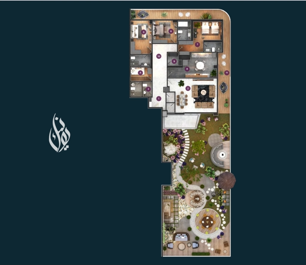 في الطابق 8 خطة الطابق