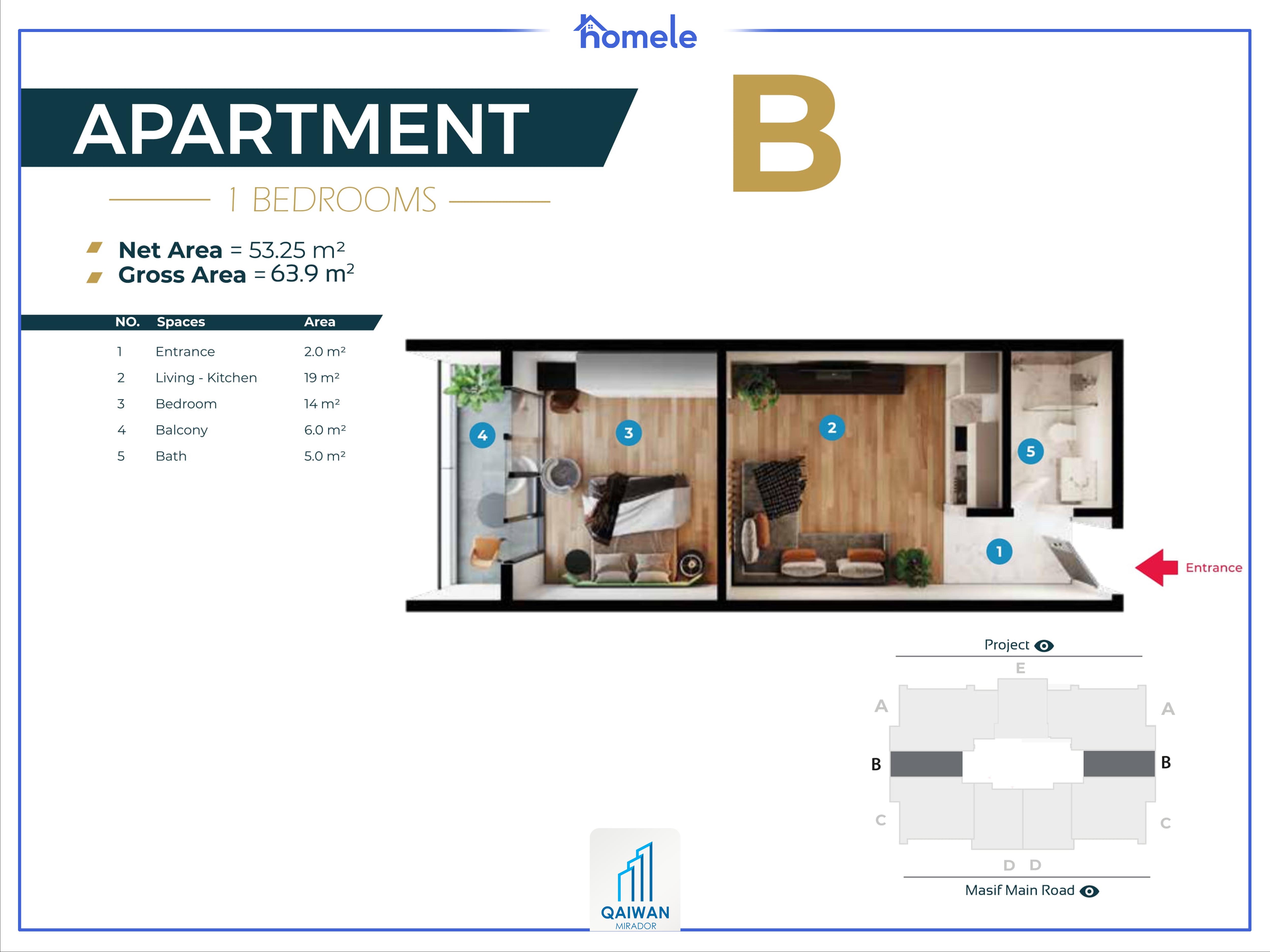 Building (B-C) Ground-21st Floor پلانی نهۆم