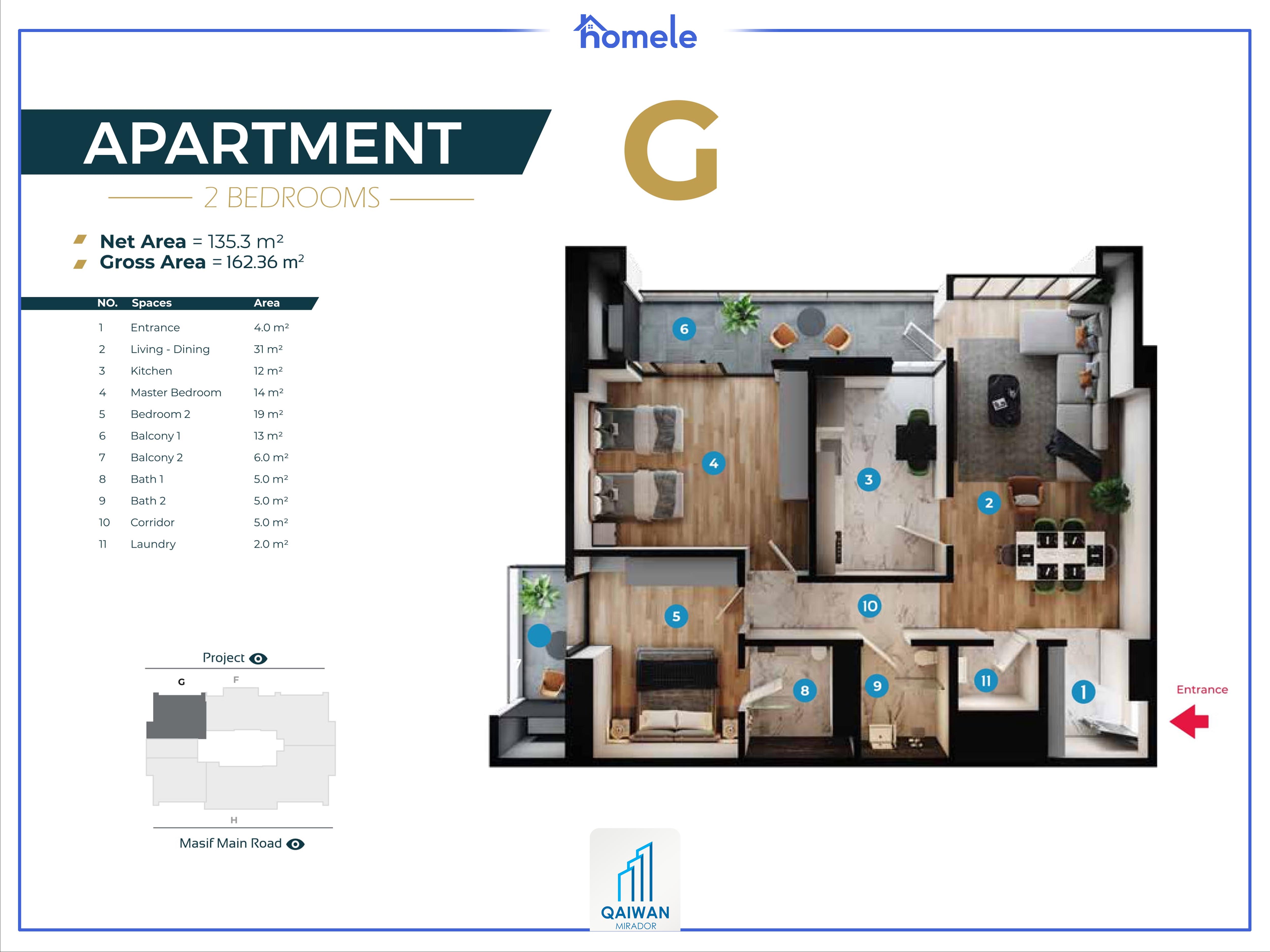 Building (B-C) 22nd Floor پلانی نهۆم