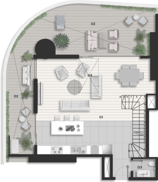 Tulip duplex apartment 3+1 Floor Plan