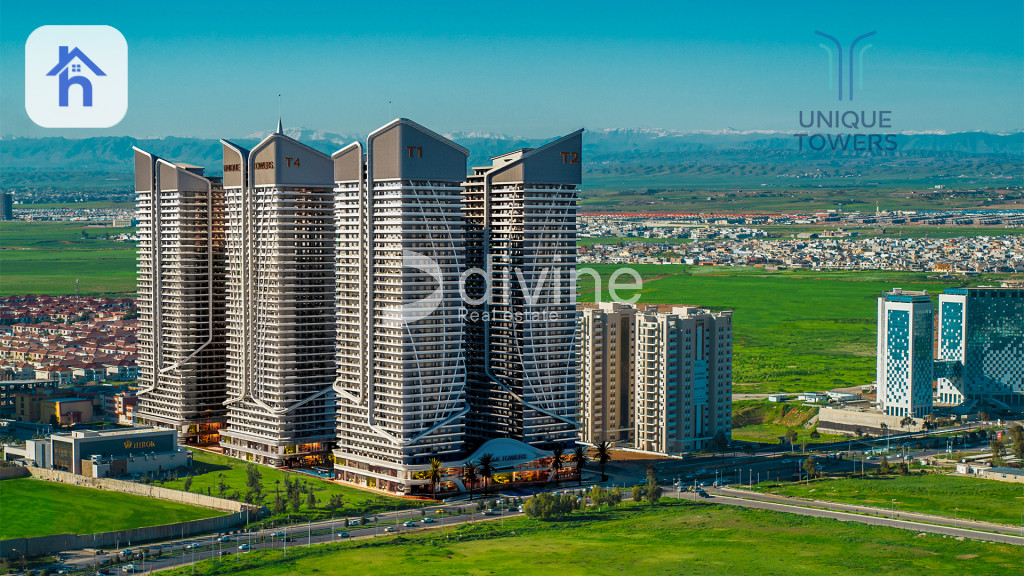 Elegant 1-BR Apartment in Unique Towers