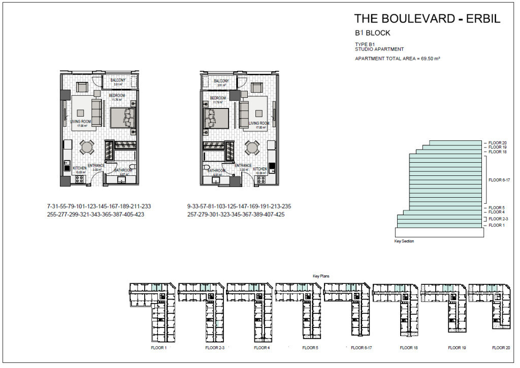 في الطابق الثالث خطة الطابق