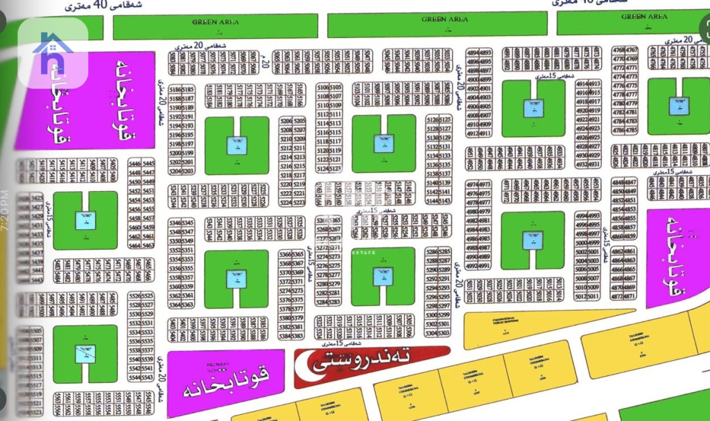 أرض سكنية للبيع، في باغلومنارة قاطع  (4000)