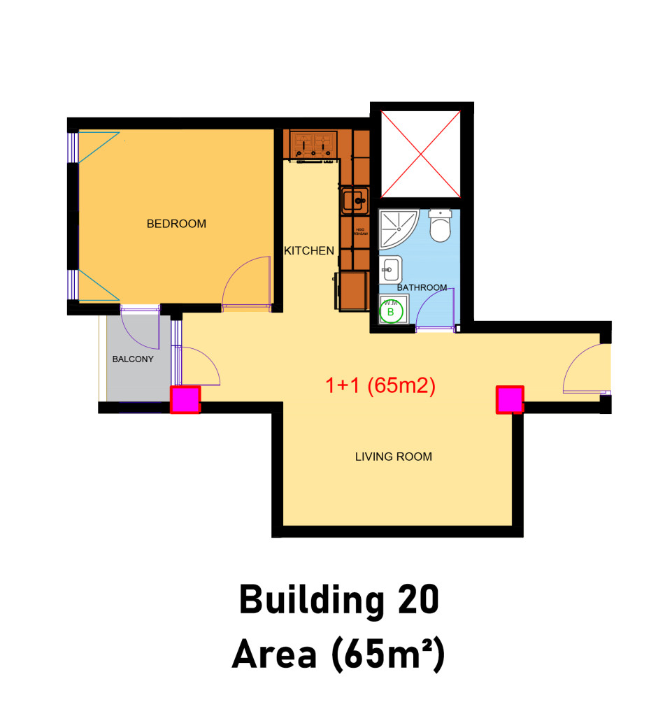 Building 20, 21 خطة الطابق