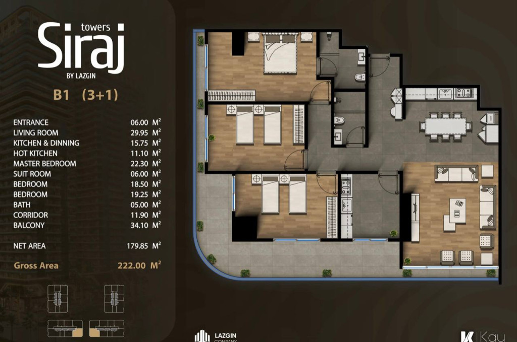 3+1 B-8 خطة الطابق