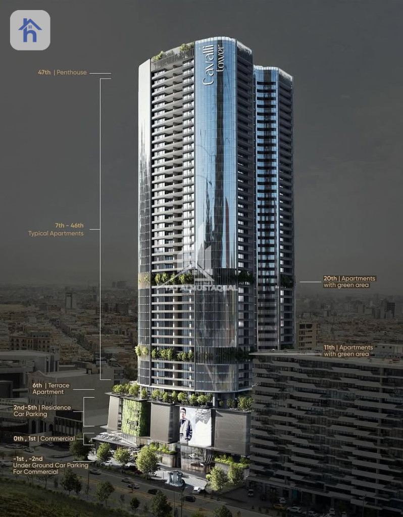 Luxurious 4-Bedroom Apartment in Cavalli Tower Resim 13