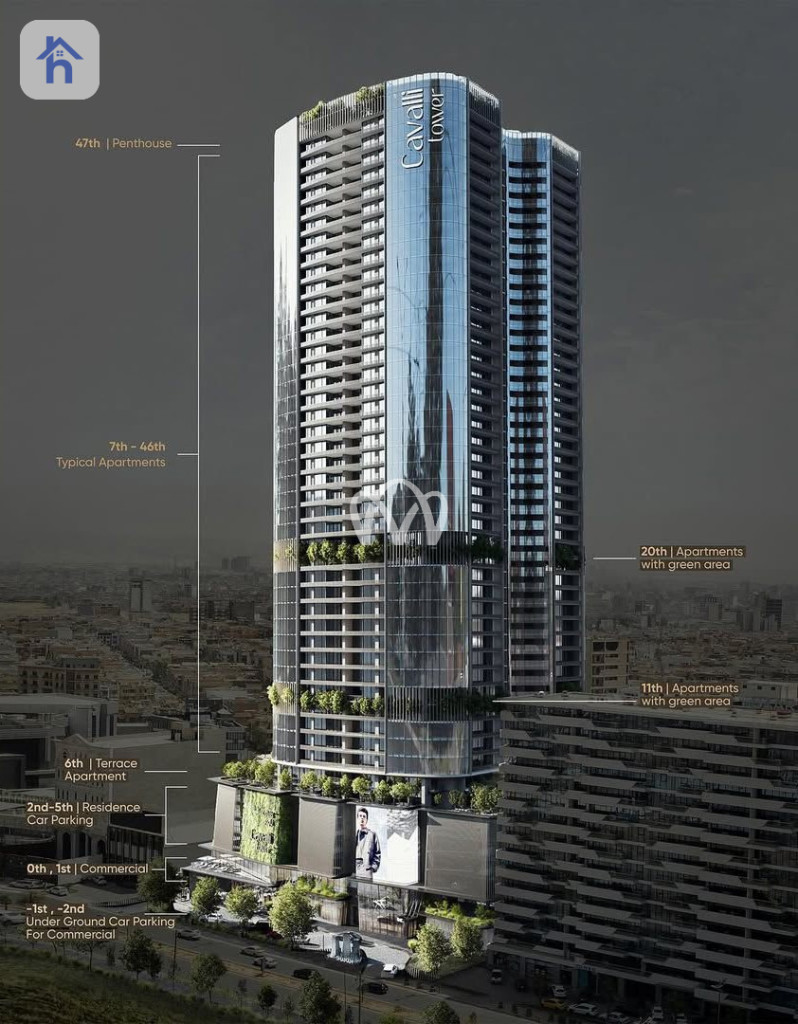 High-rise Apartment in Cavalli Tower Resim 10